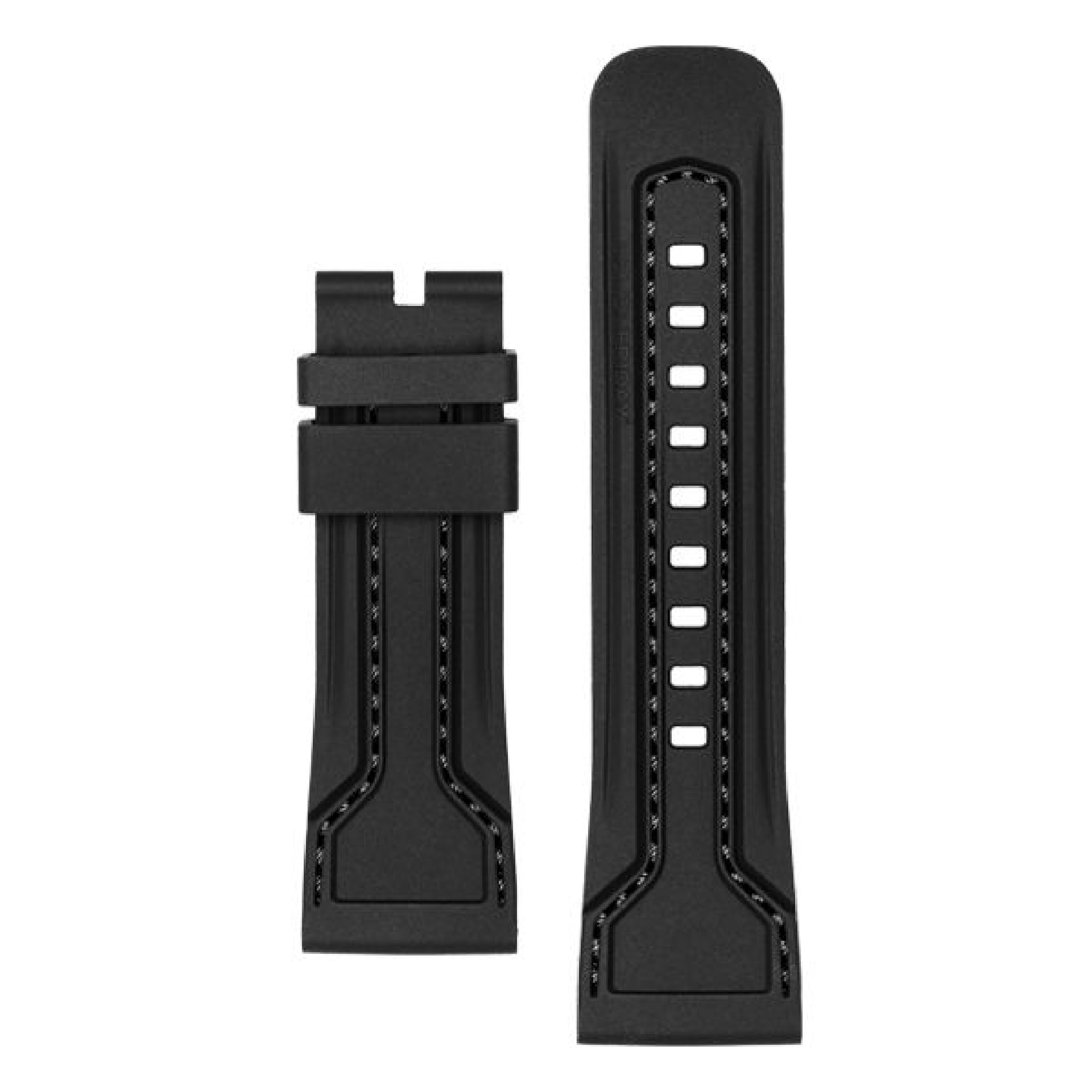 STRAP, Silicone, Black with Black stitching - SEVENFRIDAY Australia SF-STRAP-051