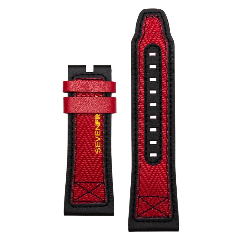 STRAP, Leather and Racing Harness, Black and Red P3C/04 - SEVENFRIDAY Australia sf strap 101
